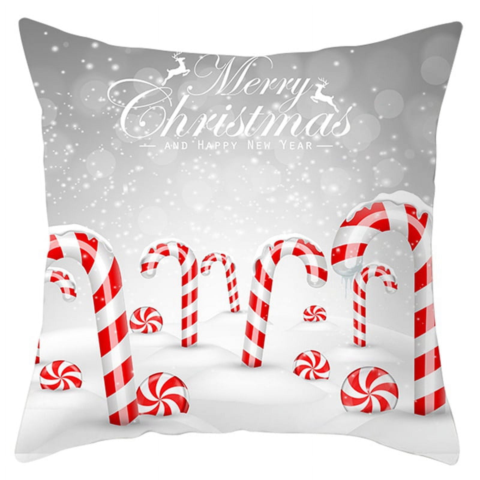 Soft Christmas Red Pillow Covers, Zipper Home Throw Pillow Case, Merry