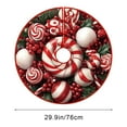 thumbnail image 1 of Soft Christmas Tree Skirt – Candy Print Holiday Tree Skirt with Glitter Details for Christmas Decorations, Festive Tree Base Cover for Home Office Use, Easy Set Up Xmas Skirt, 1 of 8