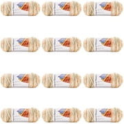 Loops & Threads Soft Classic Multi Ombre Yarn - Multicolor Yarn for Knitting, Crochet, Weaving, Arts & Crafts - Peach Tree, Bulk 12 Pack