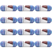 Loops & Threads Soft Classic Multi Yarn - Multicolor Yarn for Knitting, Crochet, Weaving, Arts & Crafts - Lotus Blossom, Bulk 12 Pack