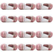 Loops & Threads Soft Classic Multi Yarn - Multicolor Yarn for Knitting, Crochet, Weaving, Arts & Crafts - Primrose, Bulk 12 Pack