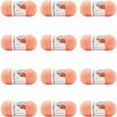 thumbnail image 1 of Soft Classic Solid Yarn by Loops & Threads - Solid Color Yarn for Knitting - Crochet - Weaving - Arts & Crafts - Coral - Bulk 12 Pack, 1 of 3