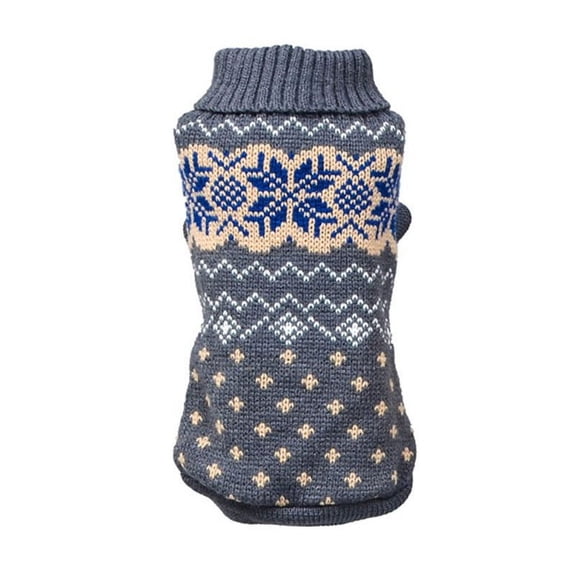 Soft Classic Sweater for Dogs and Cats with Snowflake Pattern, Size XS-XXL, Warm Winter Clothes for Small, Medium, and Large Pets L