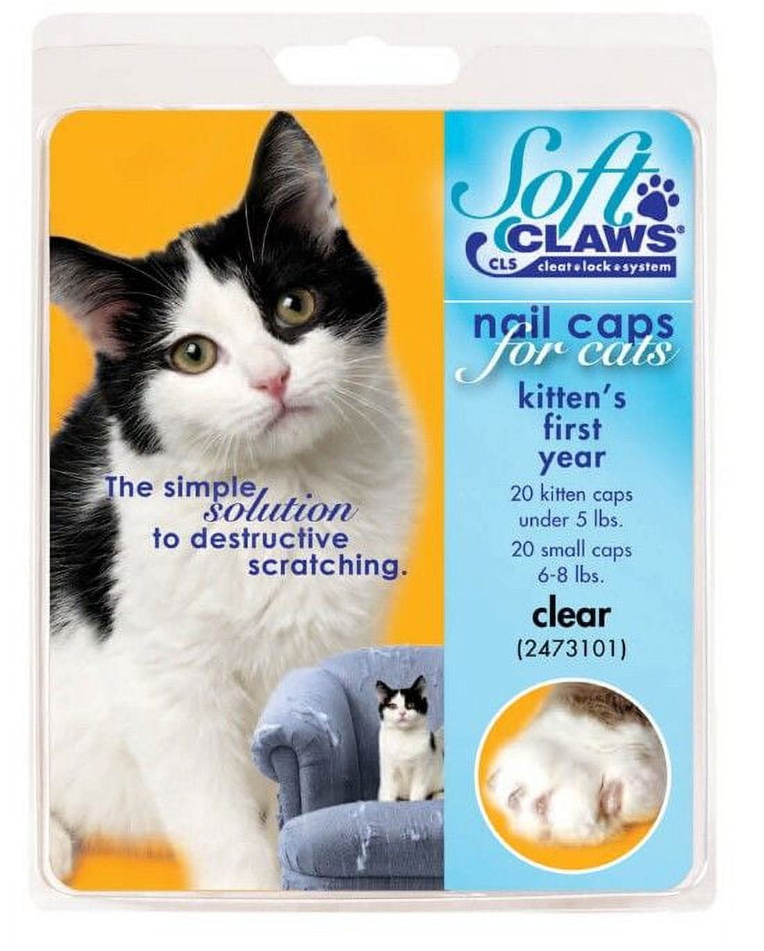 Soft Claws Nail Caps for Cats Clear Cat Grooming Aids Kitten