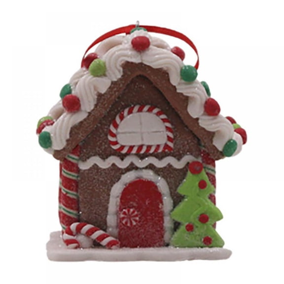Soft Clay Christmas Small House Hanging Christmas Small Home Furnishings Christmas Decoration Hanging