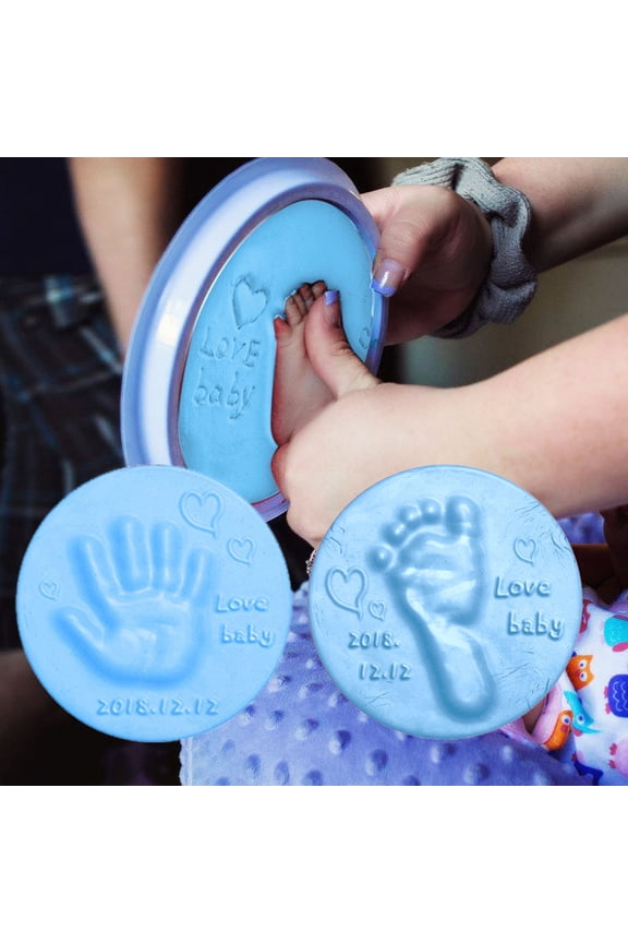 Soft Clay Handprint Footprint Kit Non-Toxic Calcium Powder DIY Clay Memory Keepsake Making Material for Souvenir Craft, Family Keepsake & DIY Hand/Footprint Impression Use