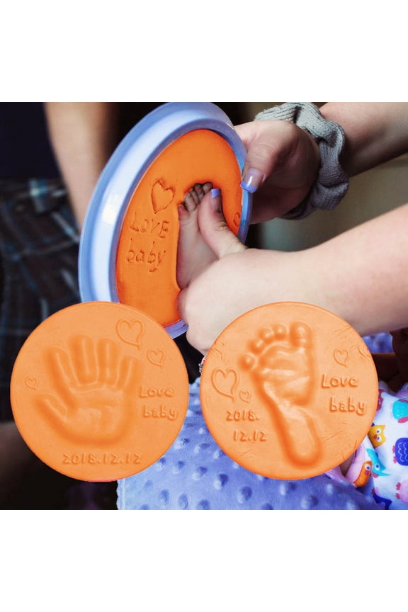 Soft Clay Handprint Footprint Kit Non-Toxic Calcium Powder DIY Clay Memory Keepsake Making Material for Souvenir Craft, Family Keepsake & DIY Hand/Footprint Impression Use