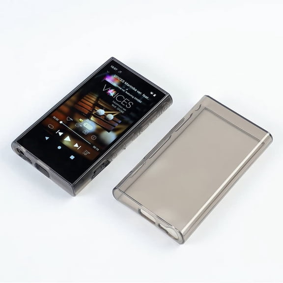 Soft Clear TPU Protective Case Cover for Sony Walkman NW-A306 NW-A307 (Clear Black Case)
