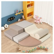 Soft Climb and Crawl Foam Playset 6 in 1 for Toddlers - Indoor Active Play Structure for Kids - Climbing Toys for Babies & Preschoolers - EPE Foam Play Equipment