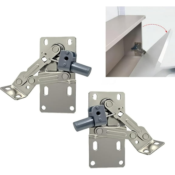 Soft Close Cabinet Hinges: Tip Out Tray Hinges, 1 Pair 45 Flip Down Pivot Hinge with Silent Damping, for Sink Drawer Tip Out Tray Kit & Tip Out Drawer Kits, Space Saving & Easy Install