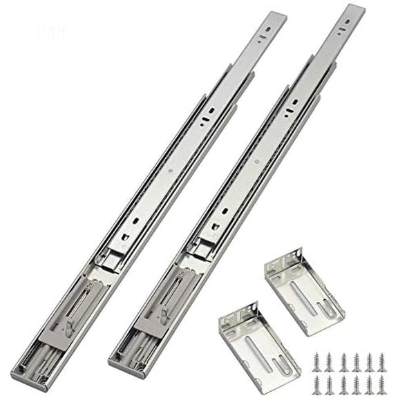Soft Close Drawer Slides 22 Inch (5 Pairs), Full Extension Ball Bearing Side Mount Drawer Slides for Cabinets with Face Frame, with Rear Mounting Brackets