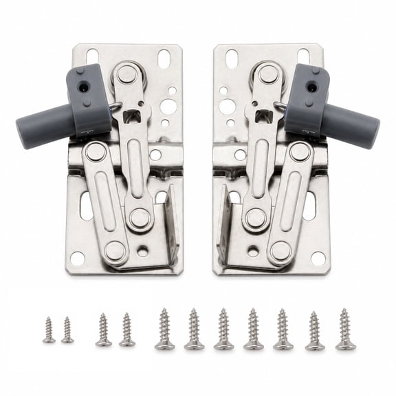 Soft Close Drop Down Hinges for Cabinet Doors, 1 Pair Spring Loaded Flip Down Door Hinges with Buffer for Kitchen Under Sink RV Cabinet, 47 Opening Angle, 12 Screws Included