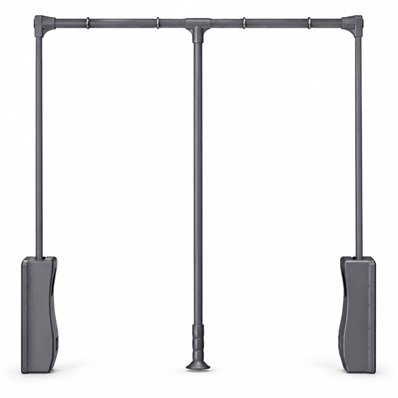 Soft-Close Pull Down Closet Rod Wardrobe Lift, Adjustable 21-47 Inch, Aluminum Alloy, 48 lbs Load Capacity