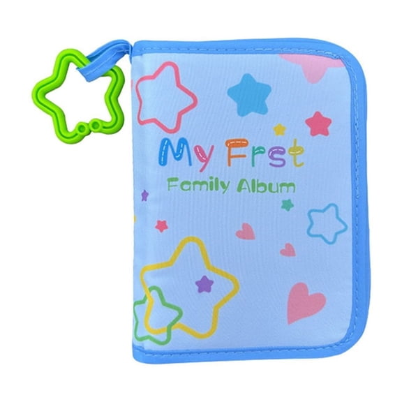 Soft Cloth Baby First Year Memory Picture Book Photo Album With Teething Rings and Safety Mirror for Cribs or Strollers
