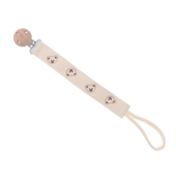 Soft Cloth Baby Pacifier Holder Strap with Teething Toy Attachment for Infants