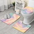 thumbnail image 1 of Soft Cloud Starry Scene Bathroom Rugs Sets 3 Piece,Toilet Cover Set,Absorbent Non Slip Bathroom Mats Sets with U-Shaped Contour Rug Toilet Rug Set, 1 of 5