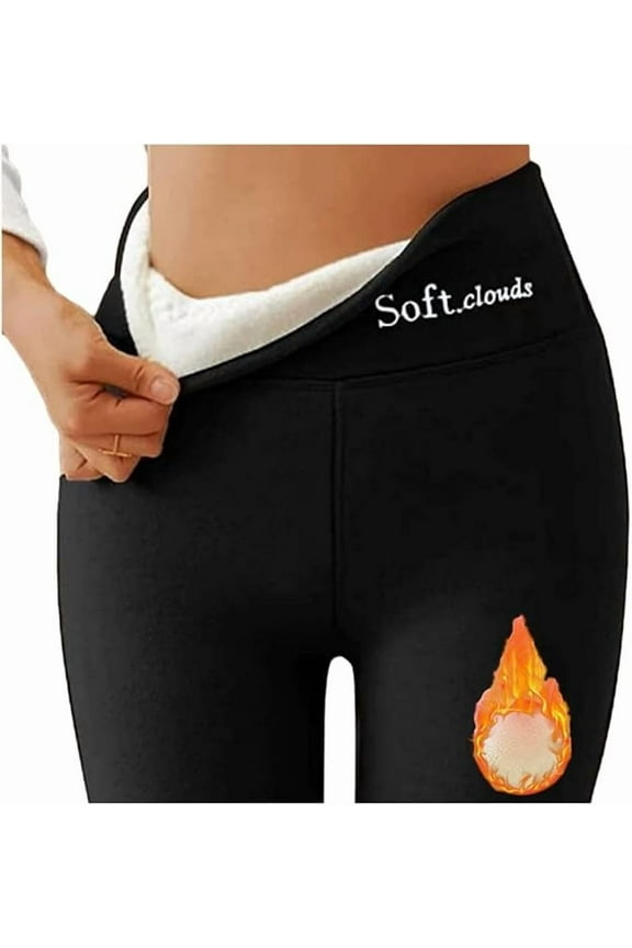 Soft Clouds Fleece Leggings, Fleece Lined Leggings Women, Winter Leggings for Women Fleece Lined