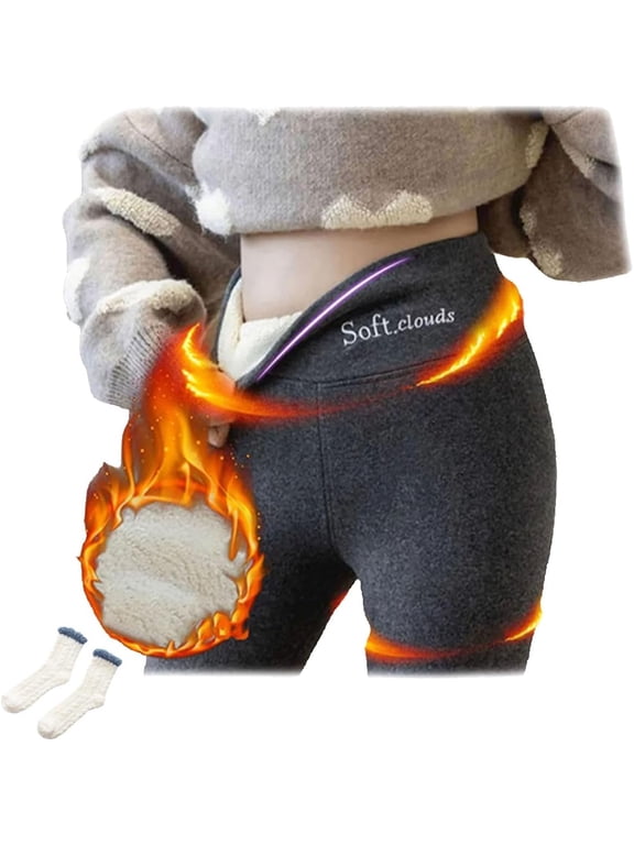 Soft Clouds Fleece Leggings,Soft Clouds Leggings,Casual Warm Winter Solid Pants,Winter Pants for Women