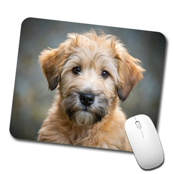 Soft Coated Wheaten Terrier Dog Puppy Photo Mouse Pad Low Profile Gaming Mat