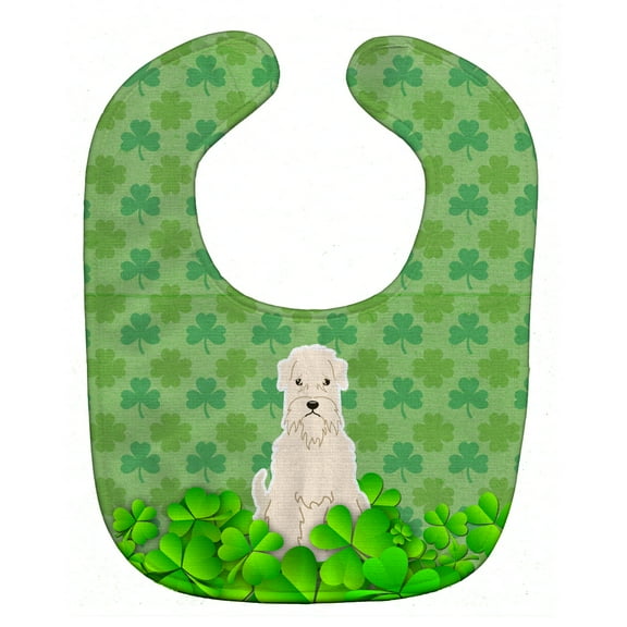 Soft Coated Wheaten Terrier Shamrocks Baby Bib