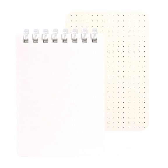 Soft Coil Binding Notebook 128 Pages Waterproof PP Cover Pocket Size Notebook Lined/Dotted/Gridded/Unruled 3x4.5Inch