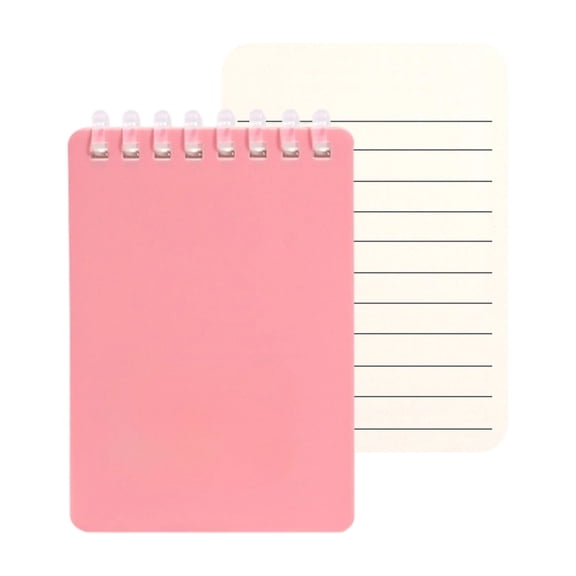 Soft Coil Binding Notebook 128 Pages Waterproof PP Cover Pocket Size Notebook Lined/Dotted/Gridded/Unruled 3x4.5Inch
