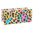 thumbnail image 1 of Soft Color Leopard Print Acrylic Pencil Pen Holder Cup 4 Compartments Desktop Organiser 7.87"x2.78"x3.54", 1 of 7