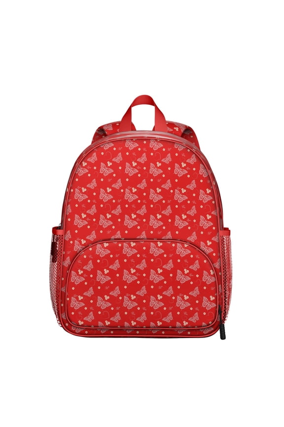 Soft Colorful Butterfly Student Backpack – Watercolor Pattern with Flowers and Wings, Cute Aesthetic Garden Nature Design