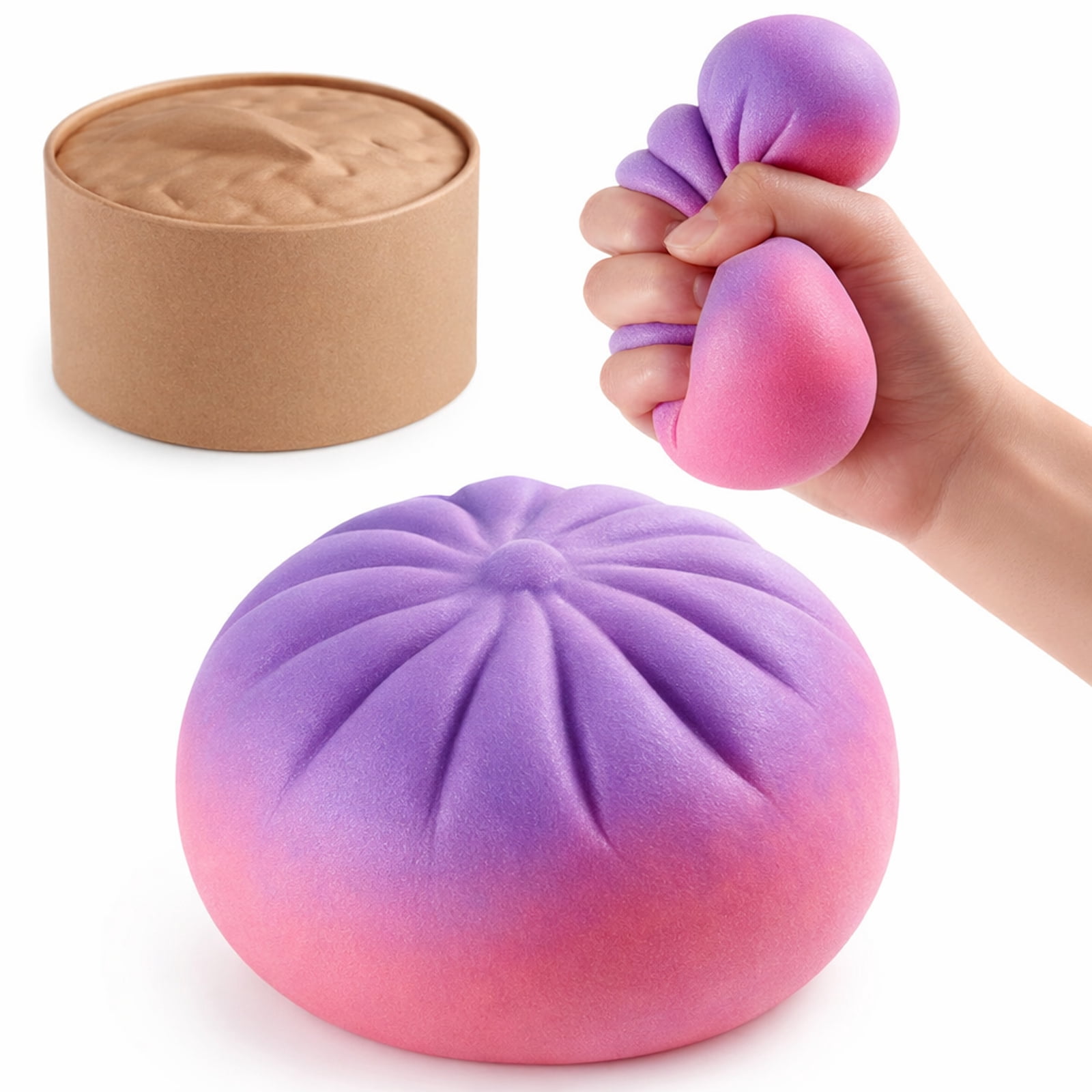 Dumpling Cube Soft Colorful Giant Dumpling Ball Stress Ball, Cube Squishies Anxiety ...