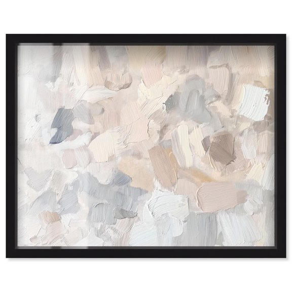 Soft Colors Fade I Shadowbox Print Neutral Art Decor by Art Remedy, Black Frame, 24 x 20