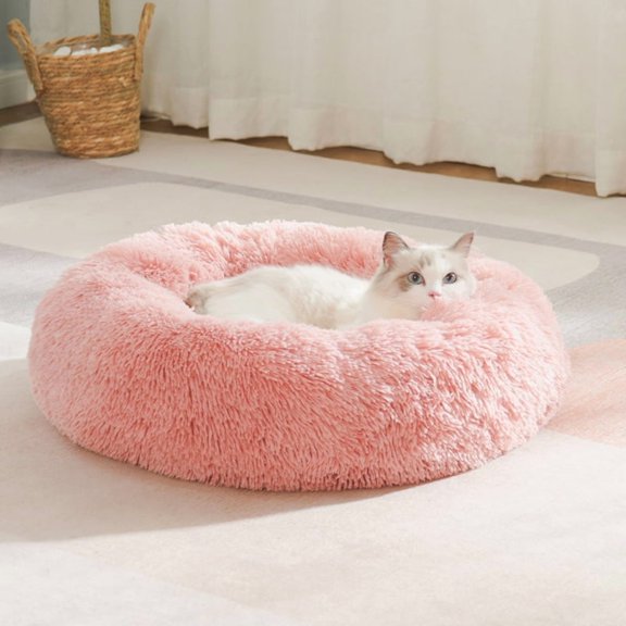 A Soft and Comfortable Cat Nest with a Large Unique Circular Design That Provides a Peaceful Sleeping Space for Cats and Small Dogs- a Universal Pet Mat for All Seasons