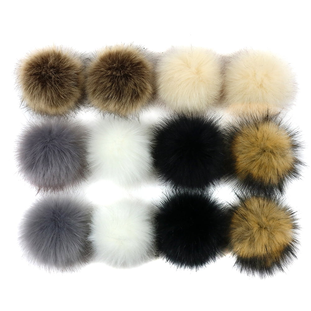 Soft Comfortable Faux Fur Fluffy Pompom Fashionable Beautiful Faux Fur Fluffy Pom Poms for Daily Use DIY Decoration Type 1