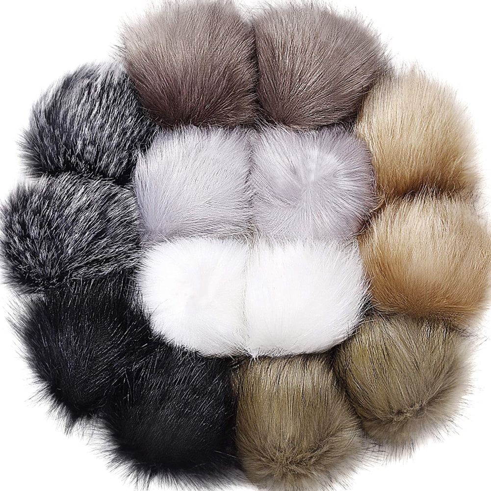 Soft Comfortable Faux Fur Fluffy Pompom Fashionable Beautiful Faux Fur Fluffy Pom Poms for Daily Use DIY Decoration Type 7