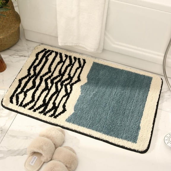 Soft Comfortable Fluffy Microfiber Bathroom Rugs Absorbent 20" x 32" Non-Slip Backing Rug Plush Bath Mats Machine Washable