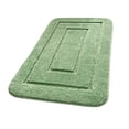 thumbnail image 1 of Soft Comfortable Green Microfiber Bath Rugs 16 x 24 inch, Geometric Pattern Modern Decoration Bathroom Mat Machine Washable, 1 of 7