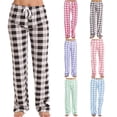 thumbnail image 1 of Soft Comfortable Lightweight Elastic Women Drawstring Elastic Waist Soft Checkered Pajama Pants Red 2Xl, 1 of 4