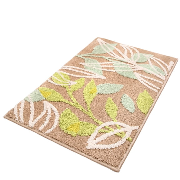 Soft Comfortable Microfiber Bathroom Rug 16x24inch Plush Fluffy Small Bath Mats Absorbent Non-Slip Backing Rug Machine Washable