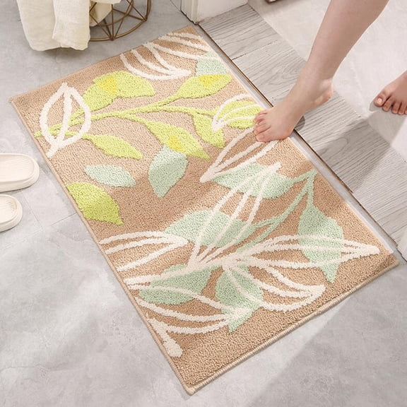 Soft Comfortable Microfiber Bathroom Rug 20"x32" Plush Fluffy Bath Mats Absorbent Non-Slip Backing Rug Machine Washable