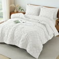 thumbnail image 1 of Vccoem 7-Piece Queen Comforter Set Bed in a Bag - White Boho Tufted Luxury Bedding Set, Ultra Soft & Breathable All Season Comforter with Sheets & Pillowcases, 1 of 9