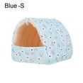 thumbnail image 1 of Soft Comfortable Winter Rabbit Squirrel Guinea Pig Nest Warm Mat Small Animal Sleeping Bed Hamster House BLUE S, 1 of 8