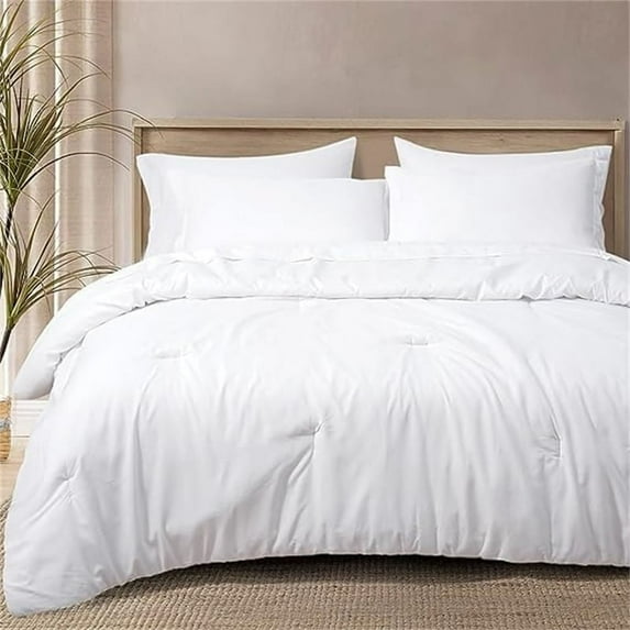 Soft Comforter Sets White - 7 Piece - King