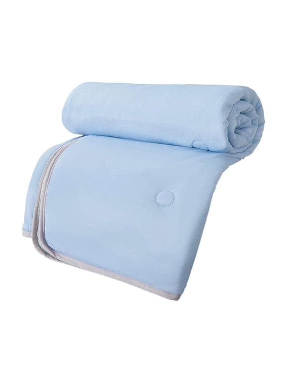 Soft Comfy Cottons Fabric Pink Comforter , for All Season,Cozy and Durable Breathable Air for Double Or Single Blue