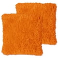 Soft & Comfy Plush Faux Fur Throw Pillows 2 Pack 18" x 18"
