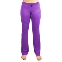 Soft & Comfy Yoga Pants, 95% Cotton/5% Spandex, Purple S