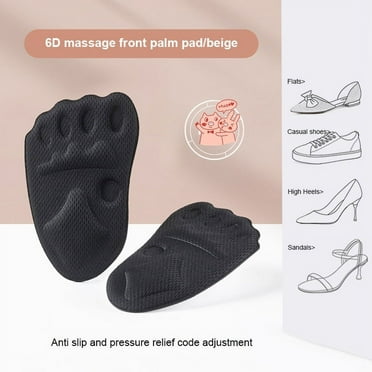 Soft Converting High Heels To Small Half Cushions Silicone Foam For Forefoot Pad Foot Patch Pain Relief Pad For High Heels black