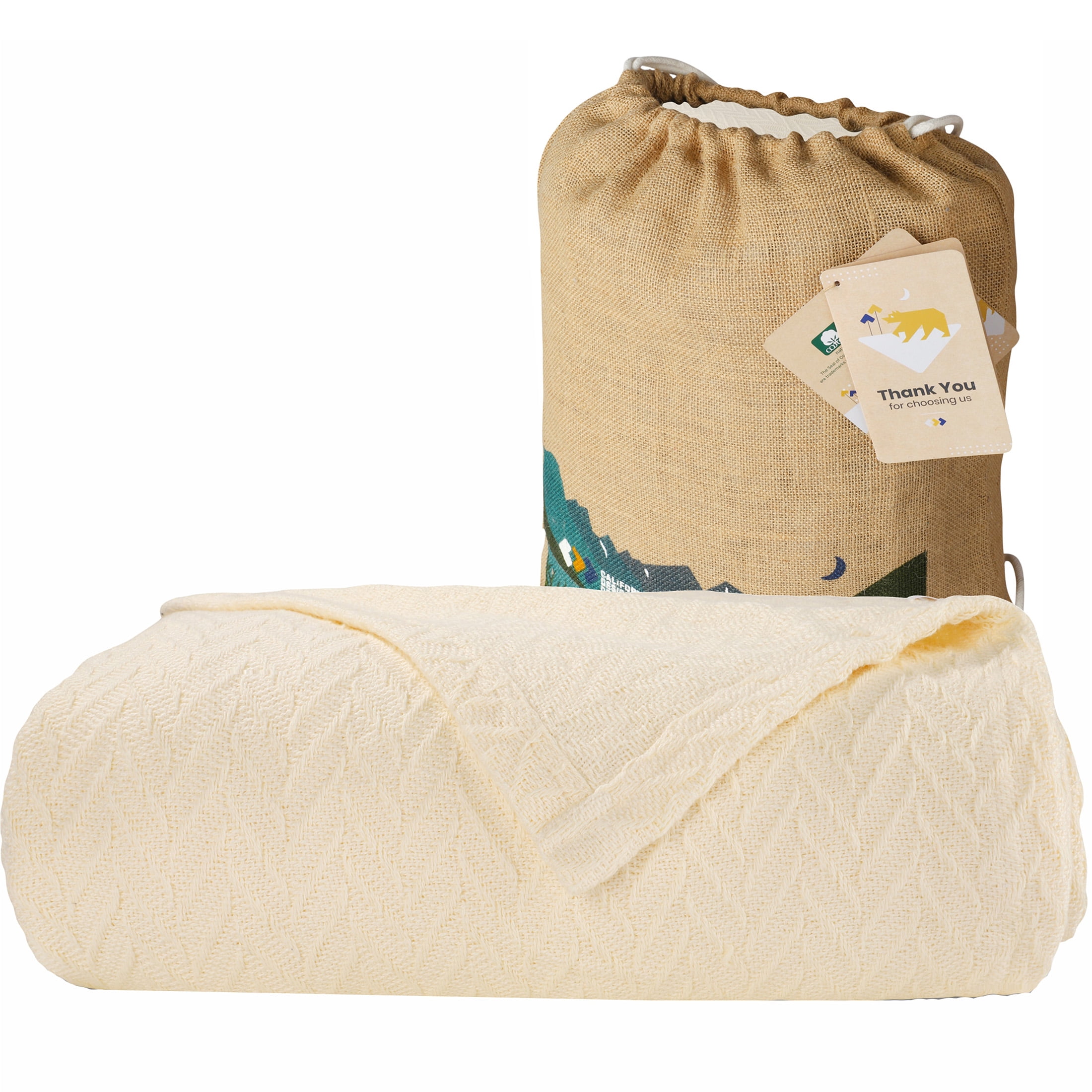 Soft & Cool 100 Cotton Blanket Queen Size / Full Size , AllSeason