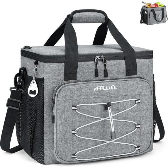 Soft Cooler Bag 35/45Can, Collapsible Cooler Insulated Leak Proof, Large Lunch Box for Men Women, Soft-Sided Cooler for Picnic, Grocery, Beach, Camping, Travel