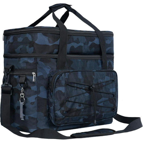 Soft Cooler Bag 60 Can Collapsible Insulated Sided Cooler Large Leakproof Camping Cooler Picnic Waterproof Beach Cooler Meal Prep Bag Portable Travel Cooler for Shopping,Kayaking,Road Trips,Car