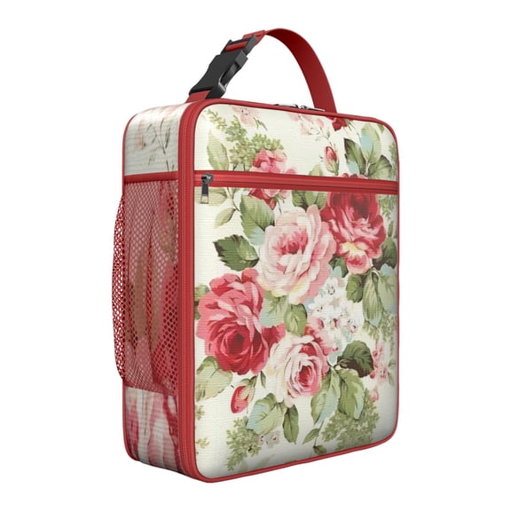 Soft Cooler Tote with Floral Print – Lightweight Insulated Meal Bag for Hikers & Office Workers