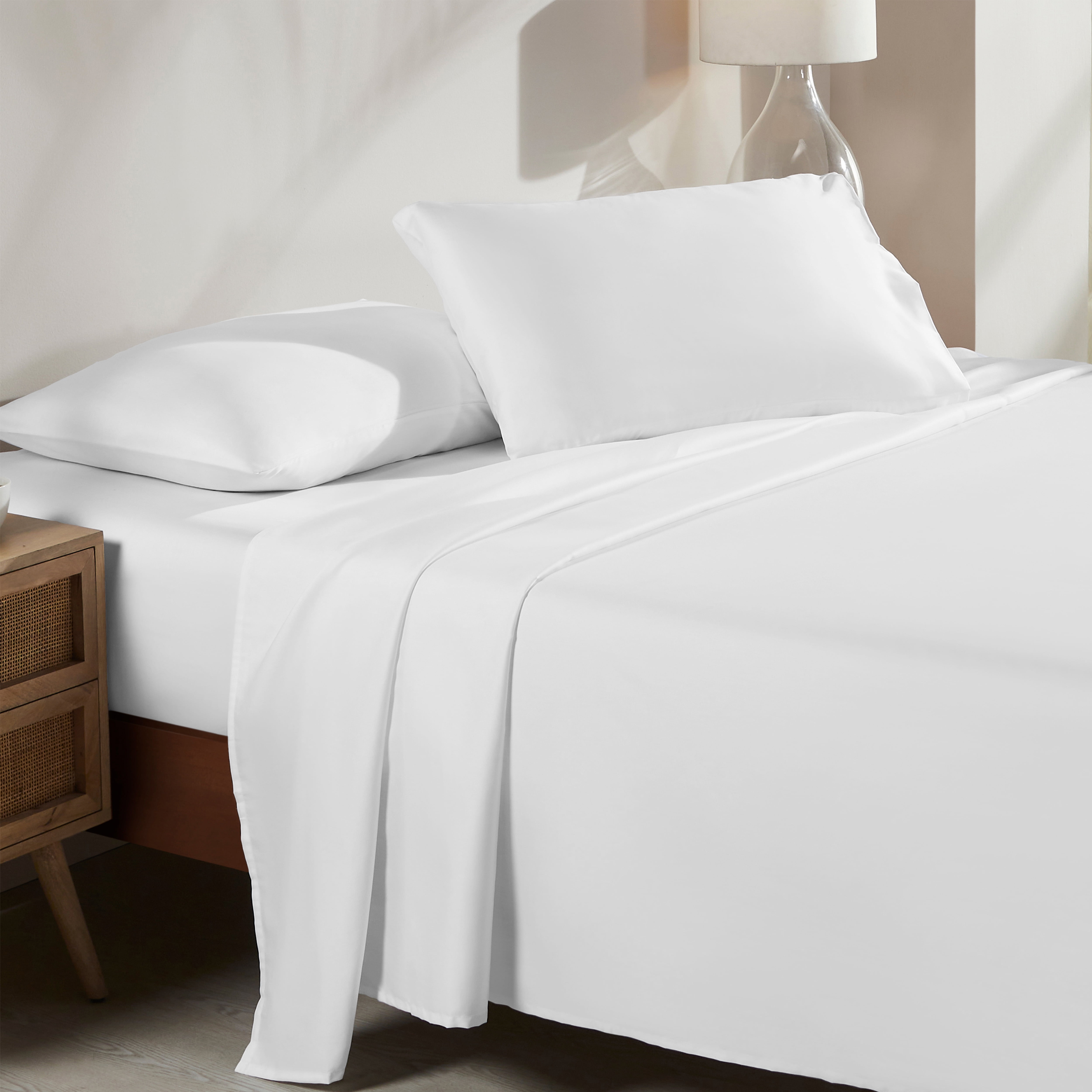 Soft Cooling Sheets, 100 Cotton Sheets Full Size Bed Sheet Set With